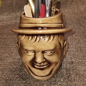 Vintage Laurel and Hardy Planter 1973 Duncan Ceramic Products Inc